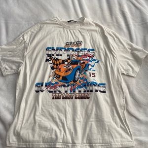 White graphic tee shirt